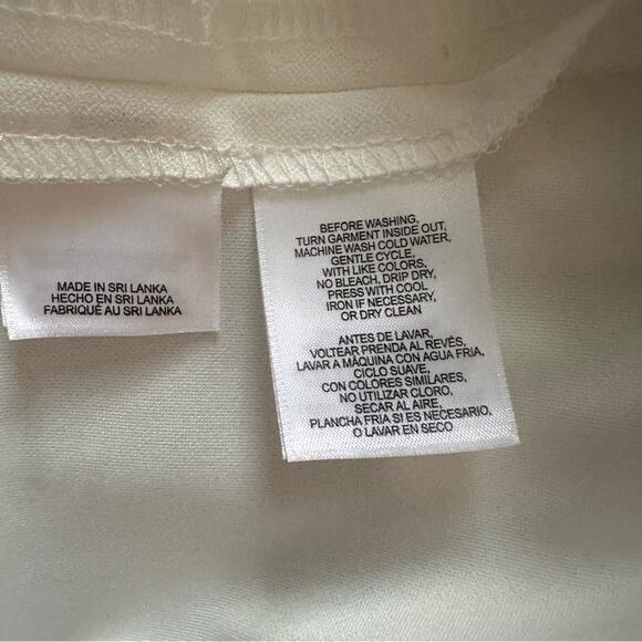 Anne Klein Petite Dress Ivory Black Floral Print Bottom Sleeveless Dress Size 2P - Picture 11 of 12